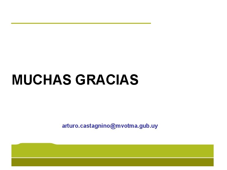 MUCHAS GRACIAS arturo. castagnino@mvotma. gub. uy 