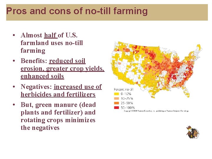 Pros and cons of no-till farming • Almost half of U. S. farmland uses