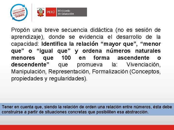 Propón una breve secuencia didáctica (no es sesión de aprendizaje), donde se evidencia el