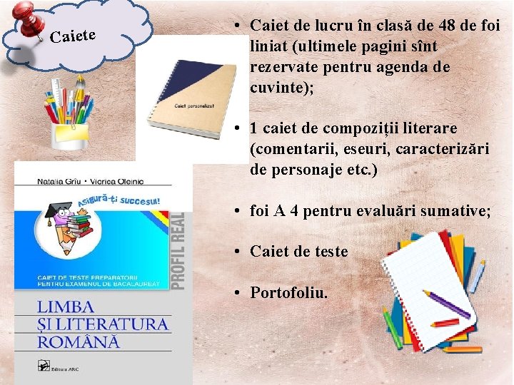 Caiete • Caiet de lucru în clasă de 48 de foi liniat (ultimele pagini