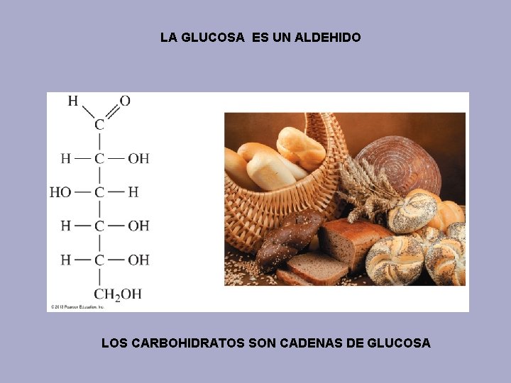 LA GLUCOSA ES UN ALDEHIDO LOS CARBOHIDRATOS SON CADENAS DE GLUCOSA 