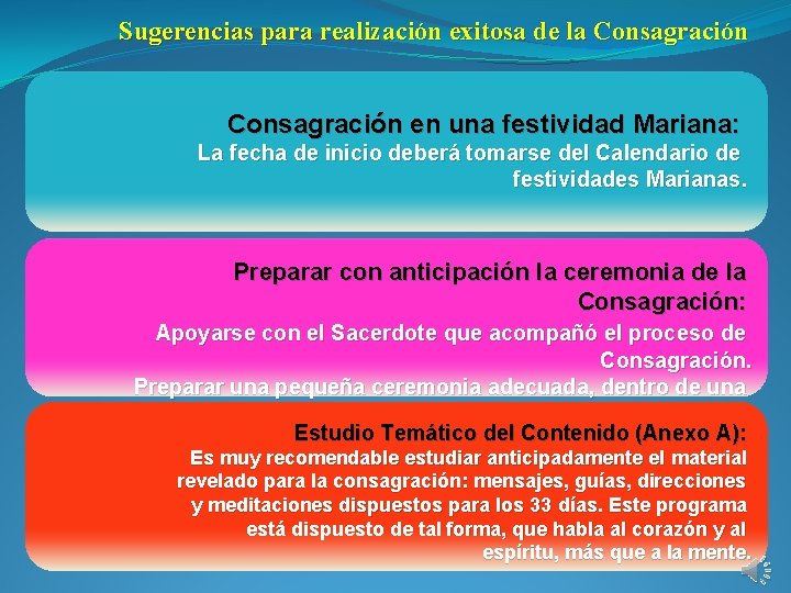 Sugerencias para realización exitosa de la Consagración en una festividad Mariana: La fecha de