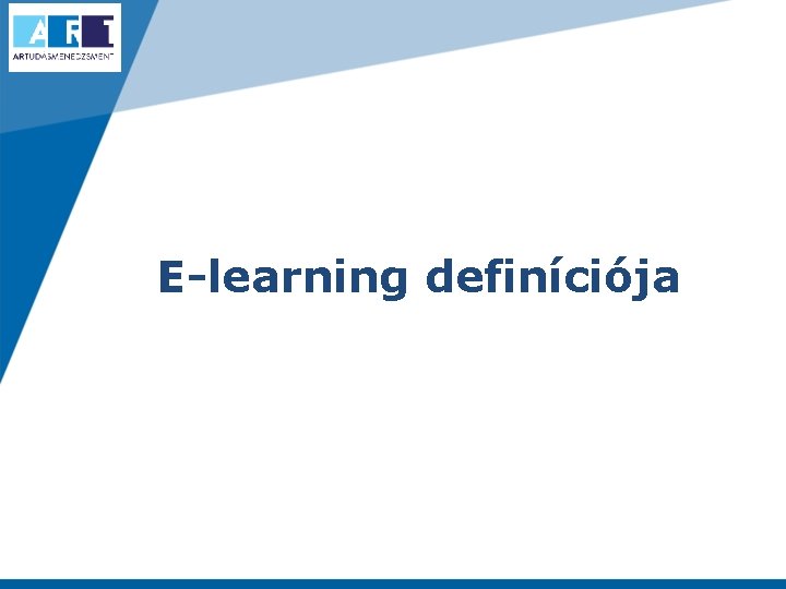 E-learning definíciója 