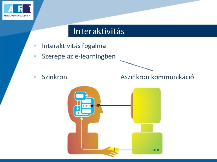 Interaktivitás • Interaktivitás fogalma • Szerepe az e-learningben • Szinkron Aszinkron kommunikáció 