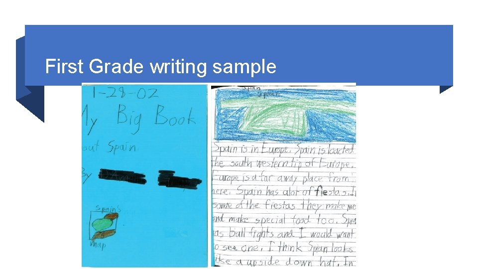 First Grade writing sample 