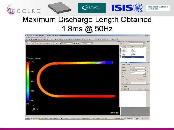 Maximum Discharge Length Obtained 1. 8 ms @ 50 Hz 