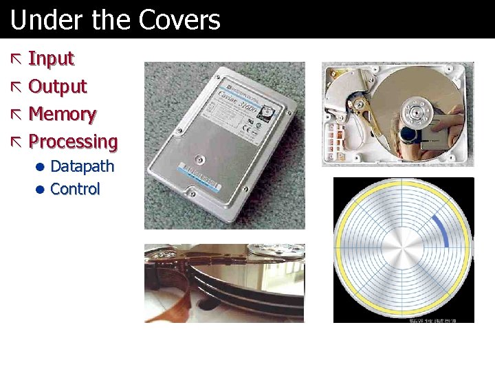 Under the Covers ã Input ã Output ã Memory ã Processing l Datapath l