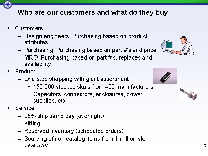 Who are our customers and what do they buy • Customers – Design engineers: Who are our customers and what do they buy • Customers – Design engineers: