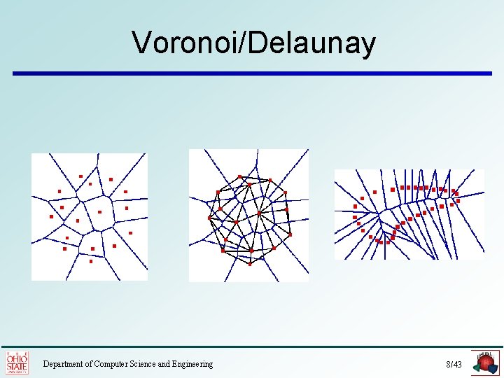 Voronoi/Delaunay Department of Computer Science and Engineering 8/43 