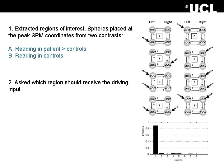 1. Extracted regions of interest. Spheres placed at the peak SPM coordinates from two
