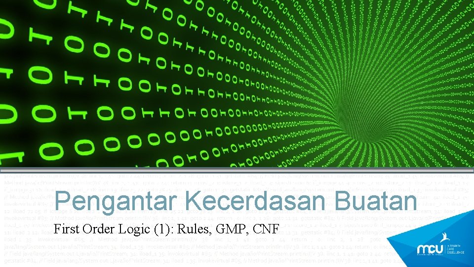 Pengantar Kecerdasan Buatan First Order Logic (1): Rules, GMP, CNF 