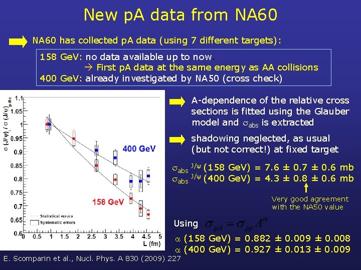 New p. A data from NA 60 has collected p. A data (using 7