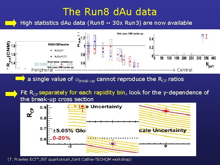 The Run 8 d. Au data High statistics d. Au data (Run 8 ~