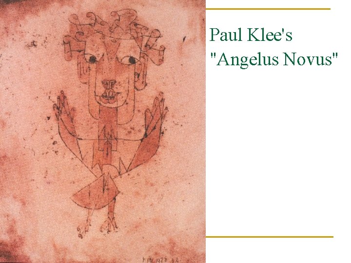 Paul Klee's "Angelus Novus" 