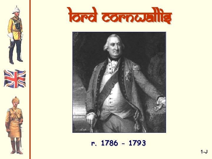 Lord Cornwallis r. 1786 - 1793 1 -J 