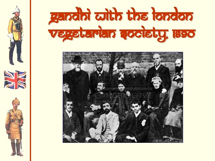 Gandhi with the london vegetarian society, 1890 