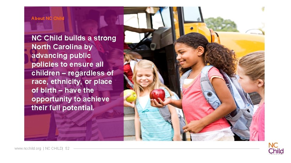 About NC Child builds a strong North Carolina by advancing public policies to ensure