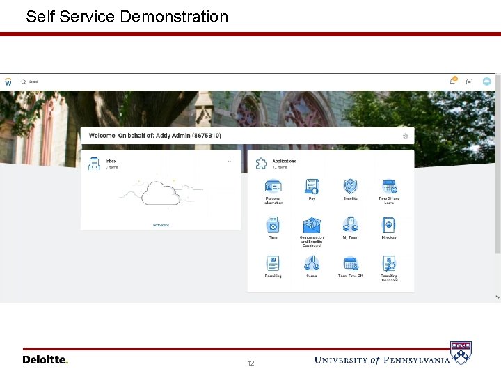 Self Service Demonstration 12 