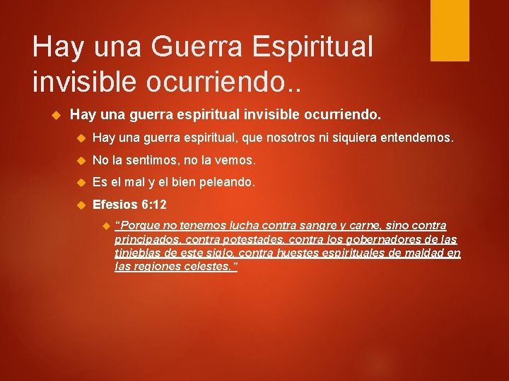 Hay una Guerra Espiritual invisible ocurriendo. . Hay una guerra espiritual invisible ocurriendo. Hay