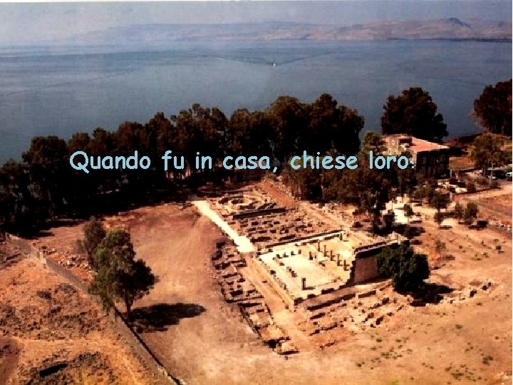 Quando fu in casa, chiese loro: 