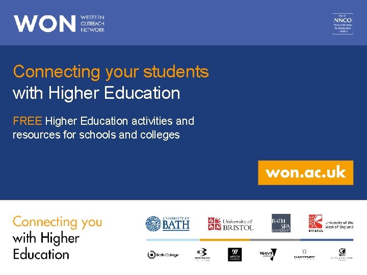 Connecting your students with Higher Education FREE Higher Education activities and resources for schools