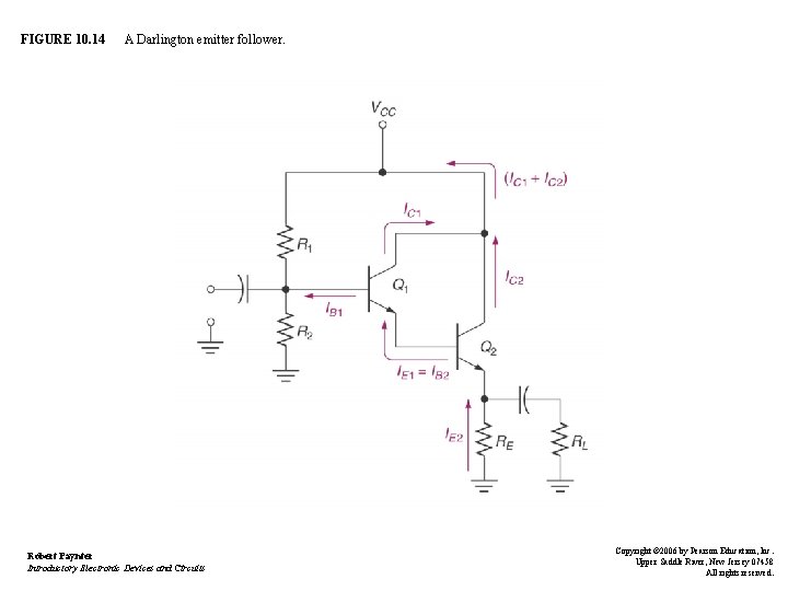 FIGURE 10. 14 A Darlington emitter follower. Robert Paynter Introductory Electronic Devices and Circuits