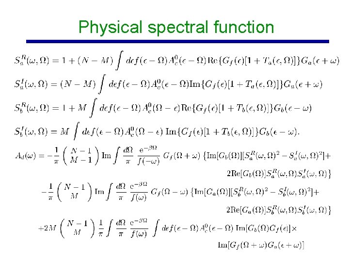 Physical spectral function 
