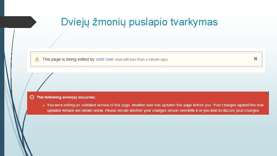 Dviejų žmonių puslapio tvarkymas 