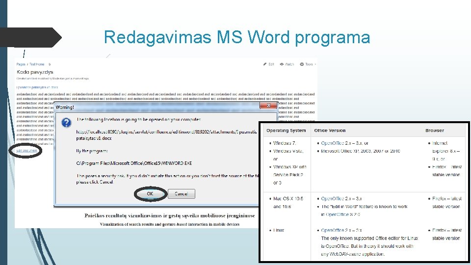 Redagavimas MS Word programa 