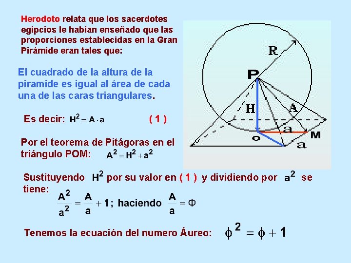 Herodoto relata que los sacerdotes egipcios le habian enseñado que las proporciones establecidas en