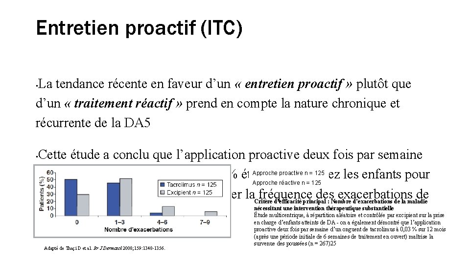 Entretien proactif (ITC) La tendance récente en faveur d’un « entretien proactif » plutôt