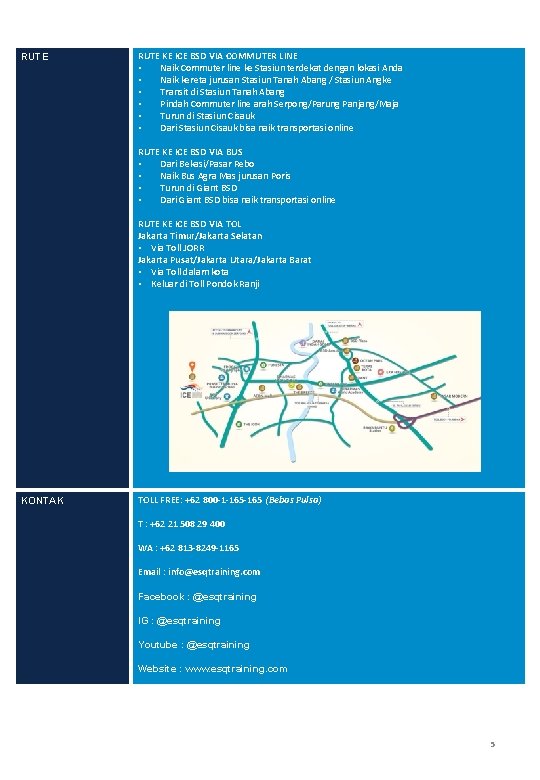 RUTE KE ICE BSD VIA COMMUTER LINE • Naik Commuter line ke Stasiun terdekat