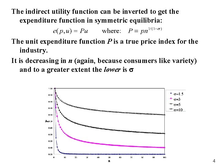 The indirect utility function can be inverted to get the expenditure function in symmetric The indirect utility function can be inverted to get the expenditure function in symmetric