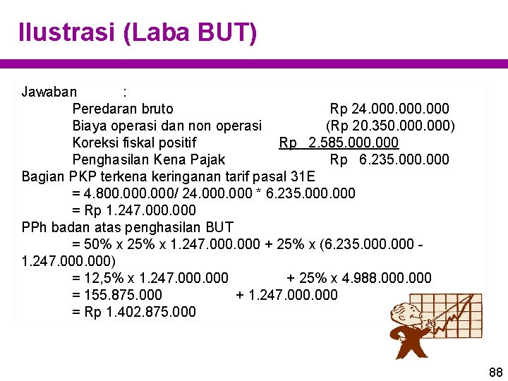 Ilustrasi (Laba BUT) Jawaban : Peredaran bruto Rp 24. 000 Biaya operasi dan non