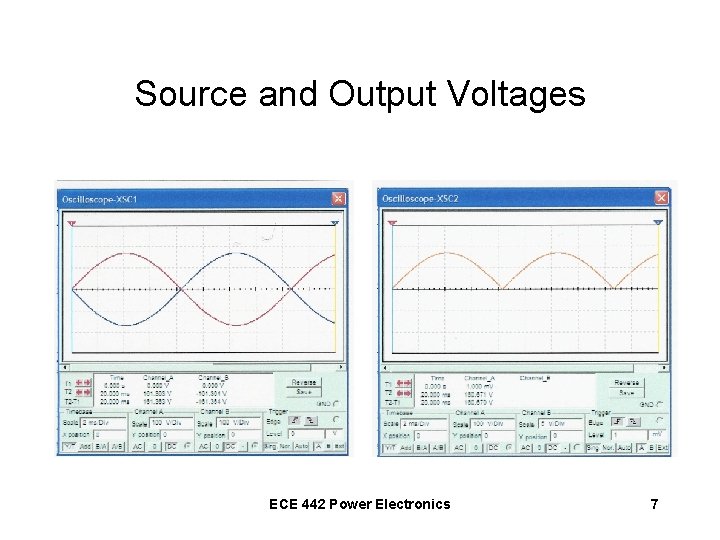 Source and Output Voltages ECE 442 Power Electronics 7 