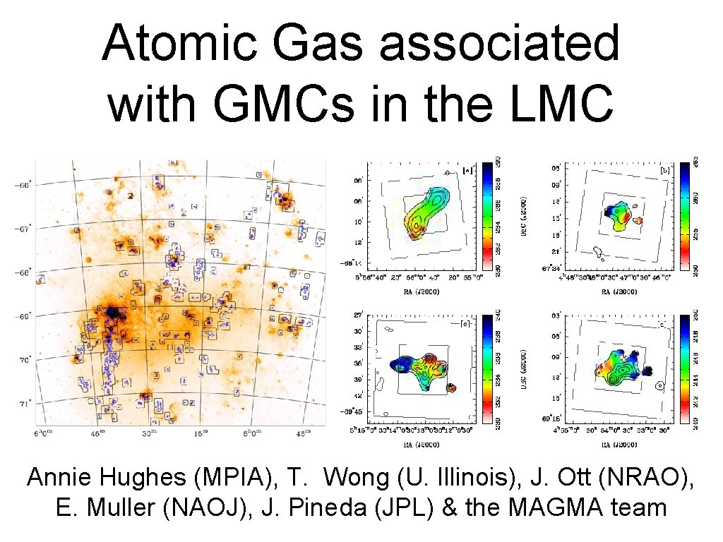 Atomic Gas associated with GMCs in the LMC Annie Hughes (MPIA), T. Wong (U.