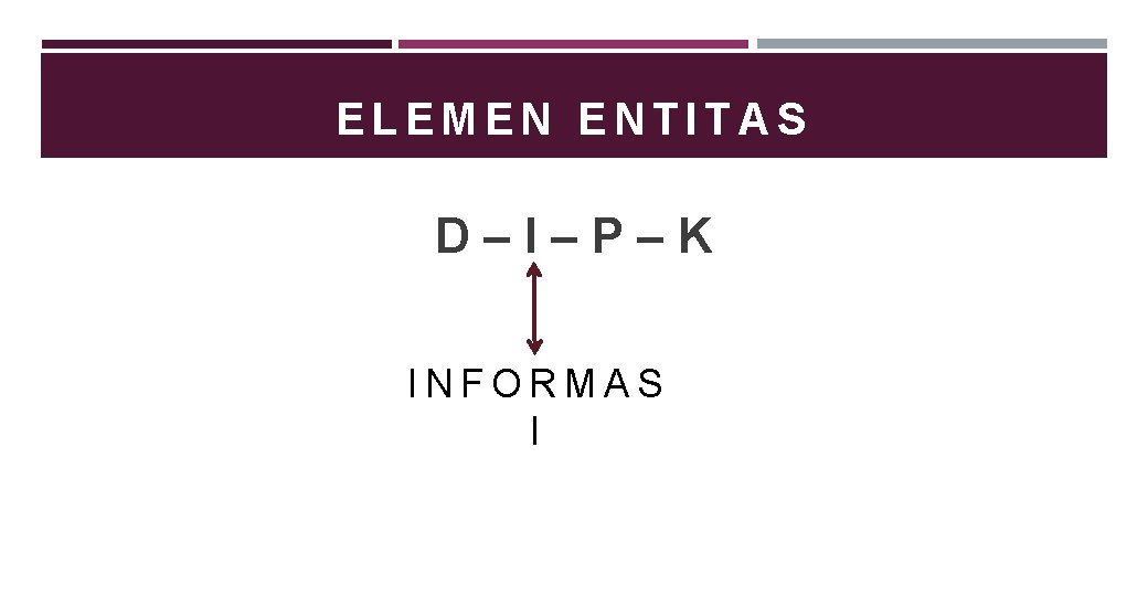 ELEMEN ENTITAS D–I–P–K INFORMAS I 
