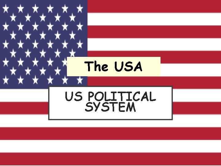 The USA US POLITICAL SYSTEM 