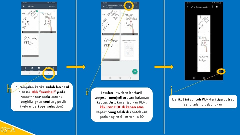 h Ini tampilan ketika sudah berhasil digeser. Klik “Kembali” pada smartphone anda untunk menghilangkan