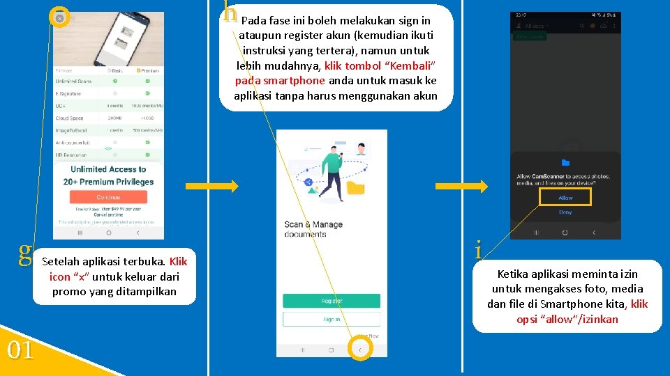 h Pada fase ini boleh melakukan sign in ataupun register akun (kemudian ikuti instruksi