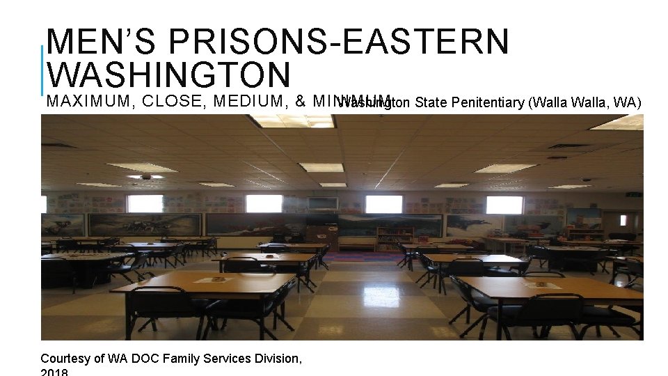MEN’S PRISONS-EASTERN WASHINGTON MAXIMUM, CLOSE, MEDIUM, & MINIMUM Washington State Penitentiary (Walla, WA) Courtesy MEN’S PRISONS-EASTERN WASHINGTON MAXIMUM, CLOSE, MEDIUM, & MINIMUM Washington State Penitentiary (Walla, WA) Courtesy