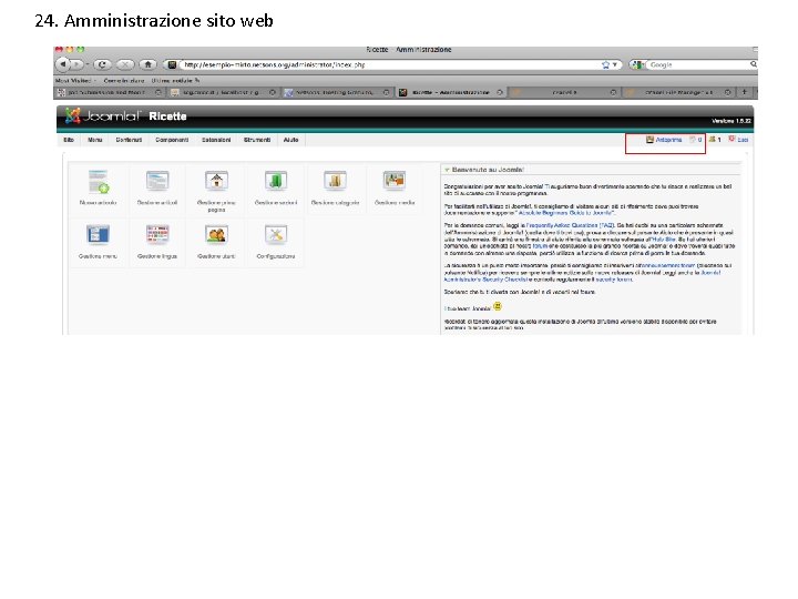 24. Amministrazione sito web 
