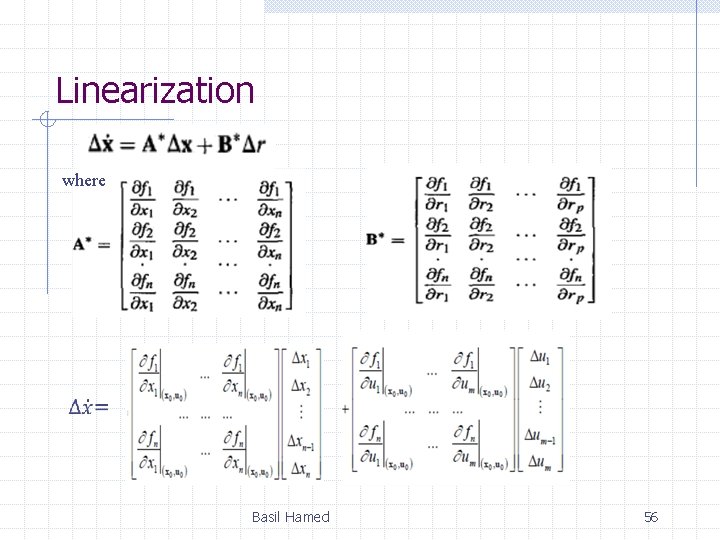 Linearization where Basil Hamed 56 Linearization where Basil Hamed 56