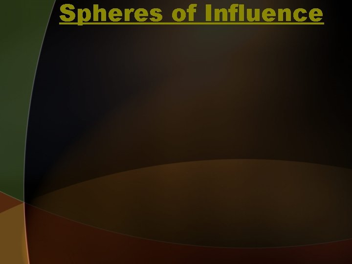 Spheres of Influence 