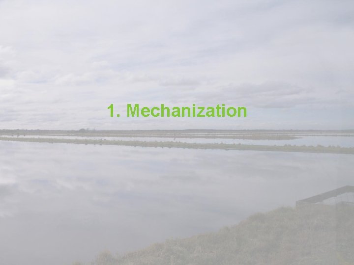1. Mechanization 