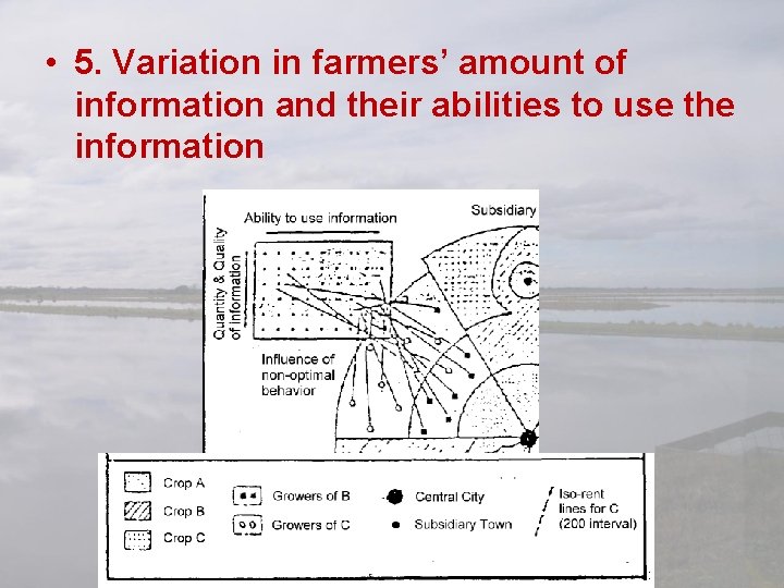  • 5. Variation in farmers’ amount of information and their abilities to use