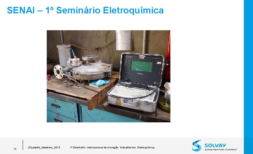 SENAI – 1º Seminário Eletroquímica 14 JCLazarini_Setembro_2013 1º Seminário Internacional de Inovação Industrial em