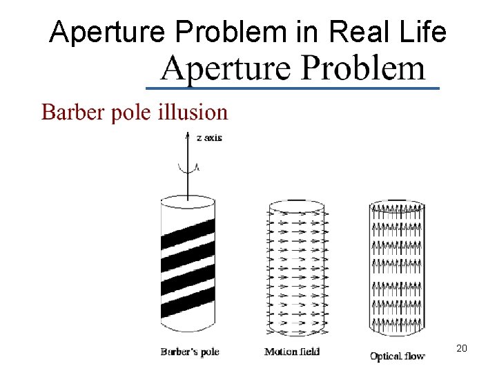 Aperture Problem in Real Life 20 