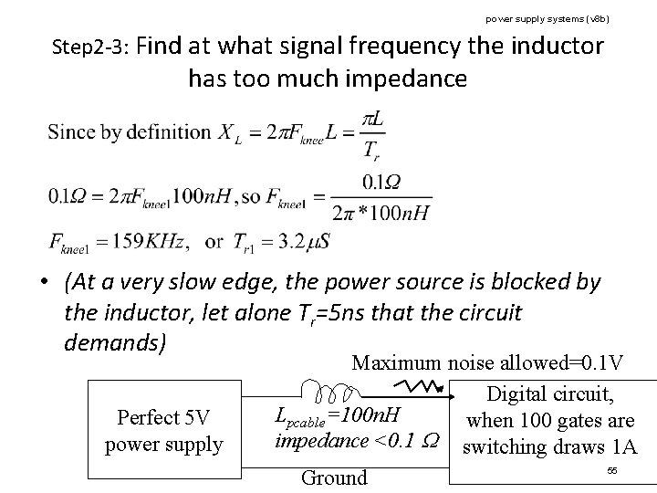 power supply systems (v 8 b) Step 2 -3: Find at what signal frequency