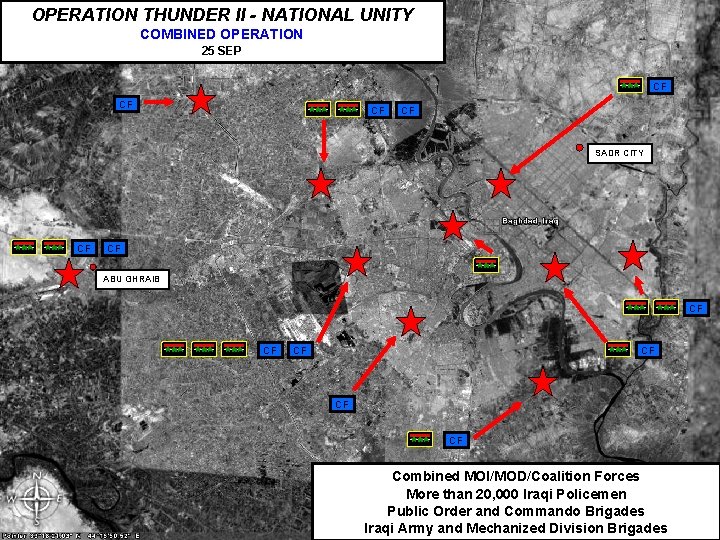 OPERATION THUNDER II - NATIONAL UNITY COMBINED OPERATION 25 SEP CF CF SADR CITY